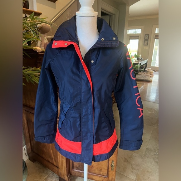 Nautica ladies windbreaker/jacket, extra small NWOT navy, and red - Picture 5 of 14
